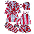 LV Ruby Robe 5pc Pajama Set