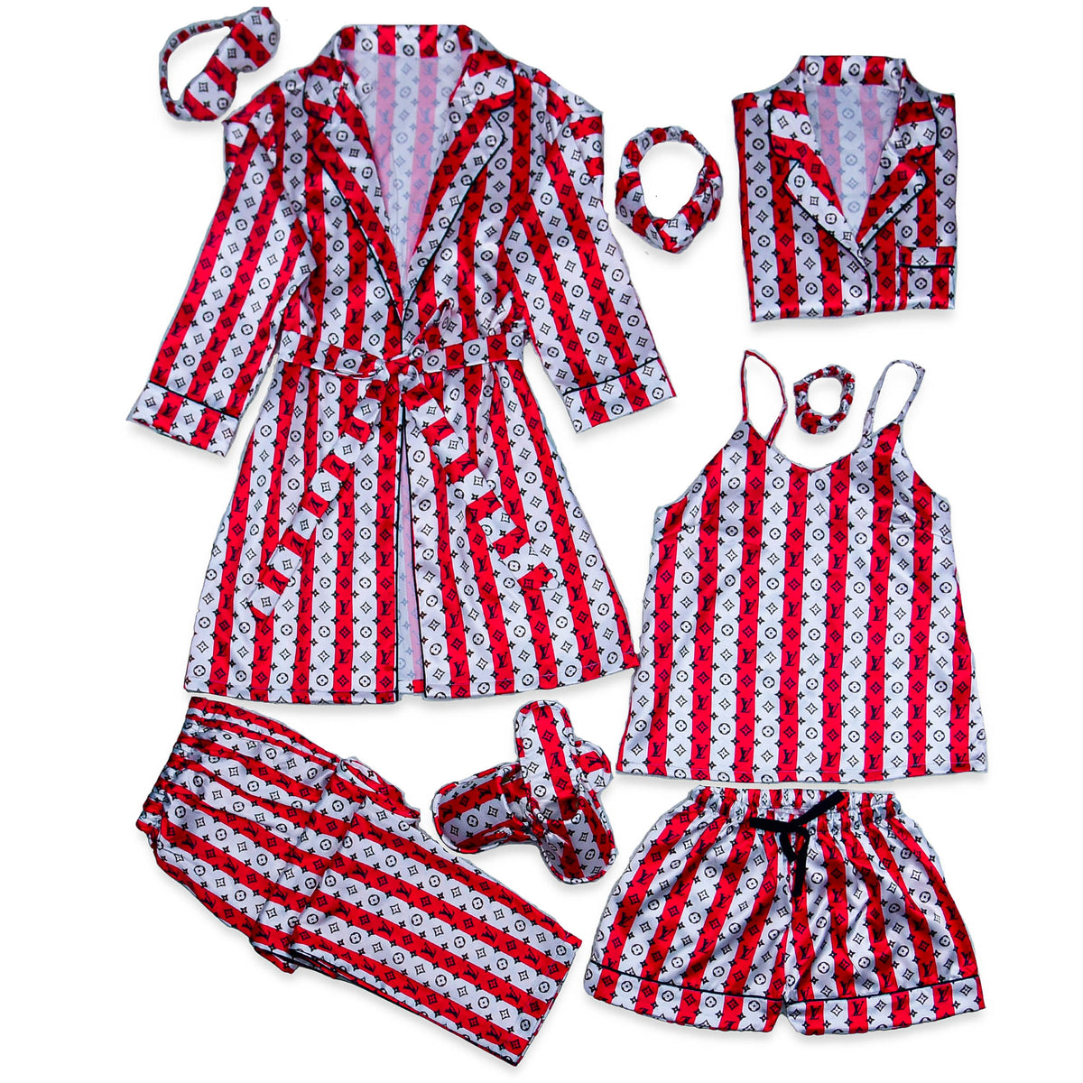 LV Ruby Robe 5pc Pajama Set