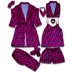 CD Fuchsia Robe 5pc Pajama Set