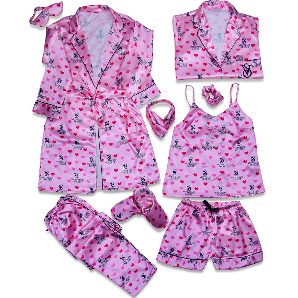 VS Heart Robe 5pc Pajama Set
