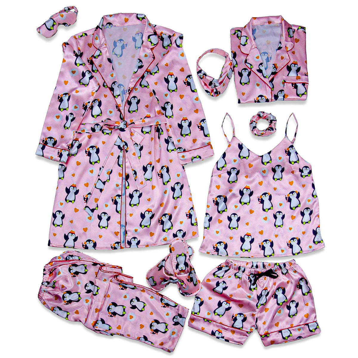Pinkmas Robe 5pc Pajama Set