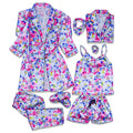 LV Watercolor Robe 5pc Pajama Set