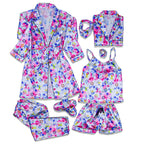 LV Watercolor Robe 5pc Pajama Set