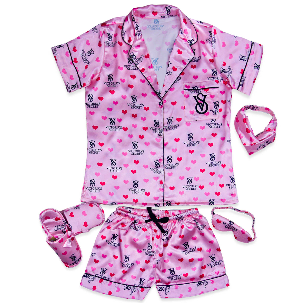 VS Heart Shorts Set
