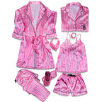 VS Stripe Robe 5pc Pajama Set