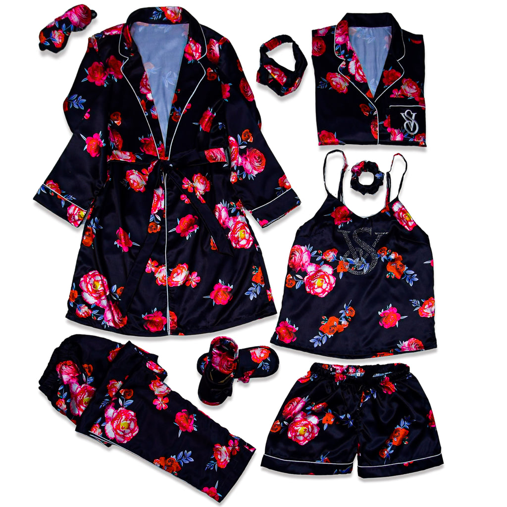 VS Rose Robe 5pc Pajama Set