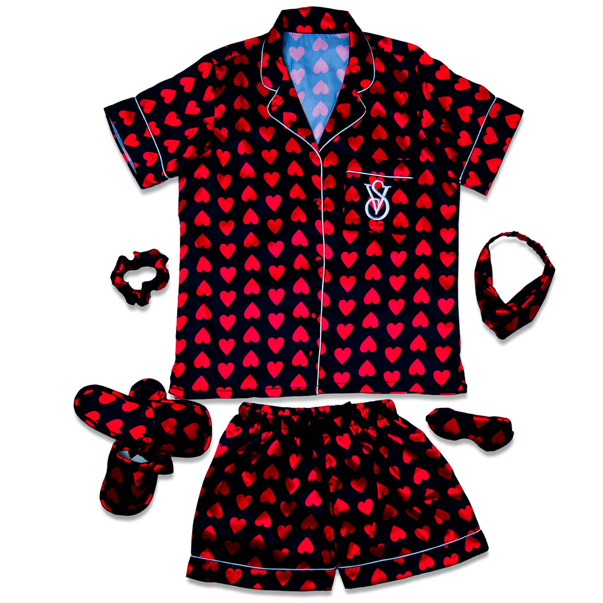 VS Heart Shorts Set