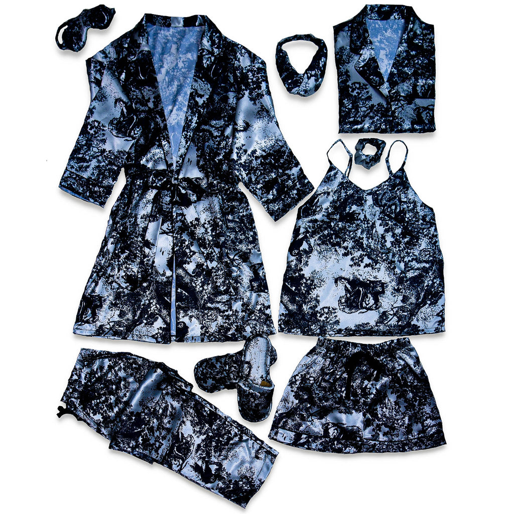 CD Bleu Robe 5pc Pajama Set