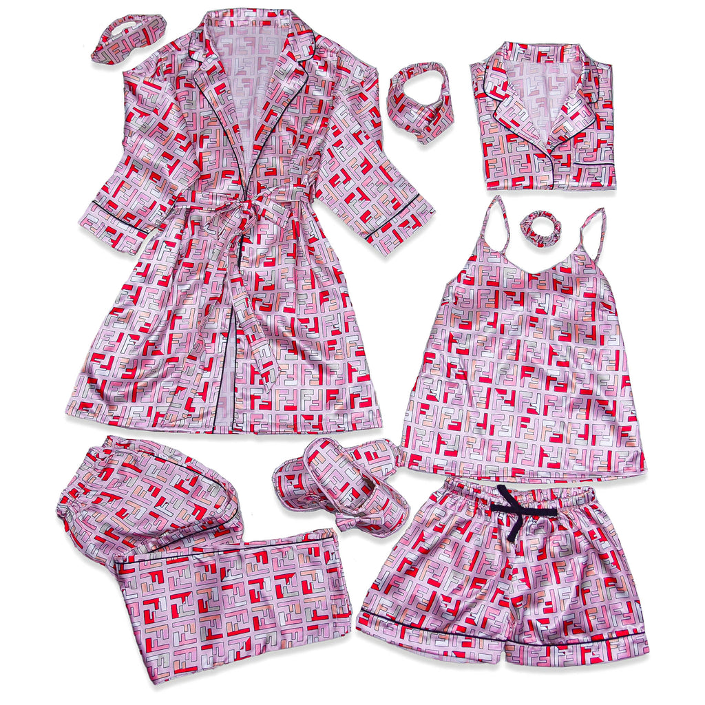FF Blush Robe 5pc Pajama Set