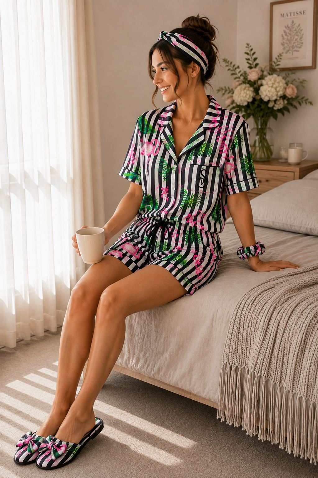 VS Flamingo Shorts Set