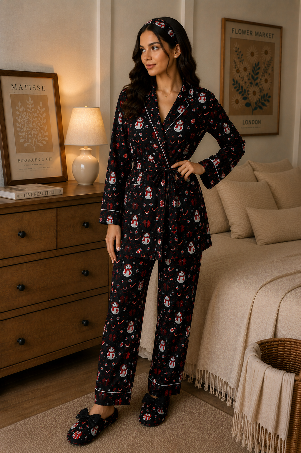 Christmas Eve Robe 5pc Pajama Set