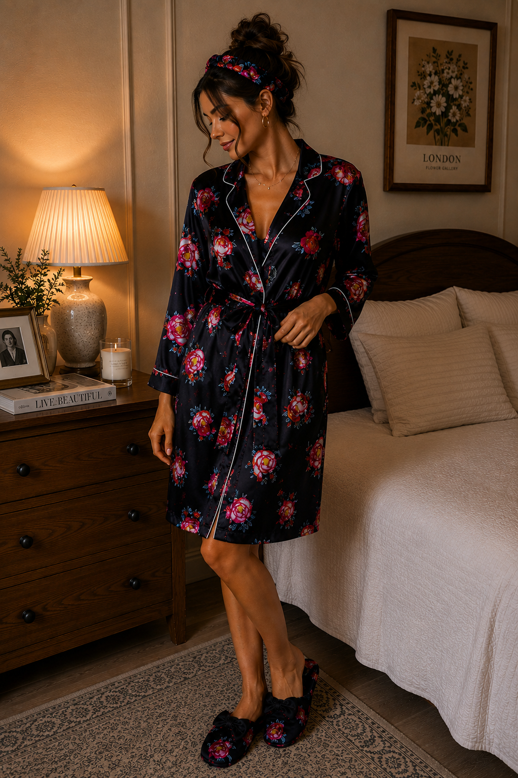 VS Rose Robe 5pc Pajama Set