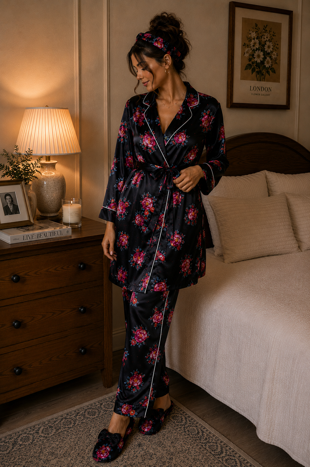 VS Rose Robe 5pc Pajama Set