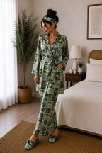 Azure Royale Robe 5pc Pajama Set
