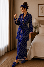 GG Cobalt Robe 5pc Pajama Set
