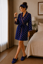 GG Cobalt Robe 5pc Pajama Set