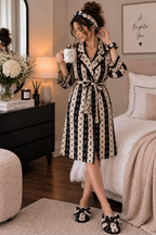 LV Champagne Robe 5pc Pajama Set