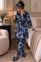 CD Bleu Robe 5pc Pajama Set
