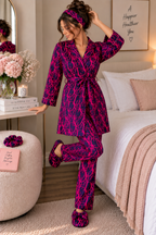 CD Fuchsia Robe 5pc Pajama Set