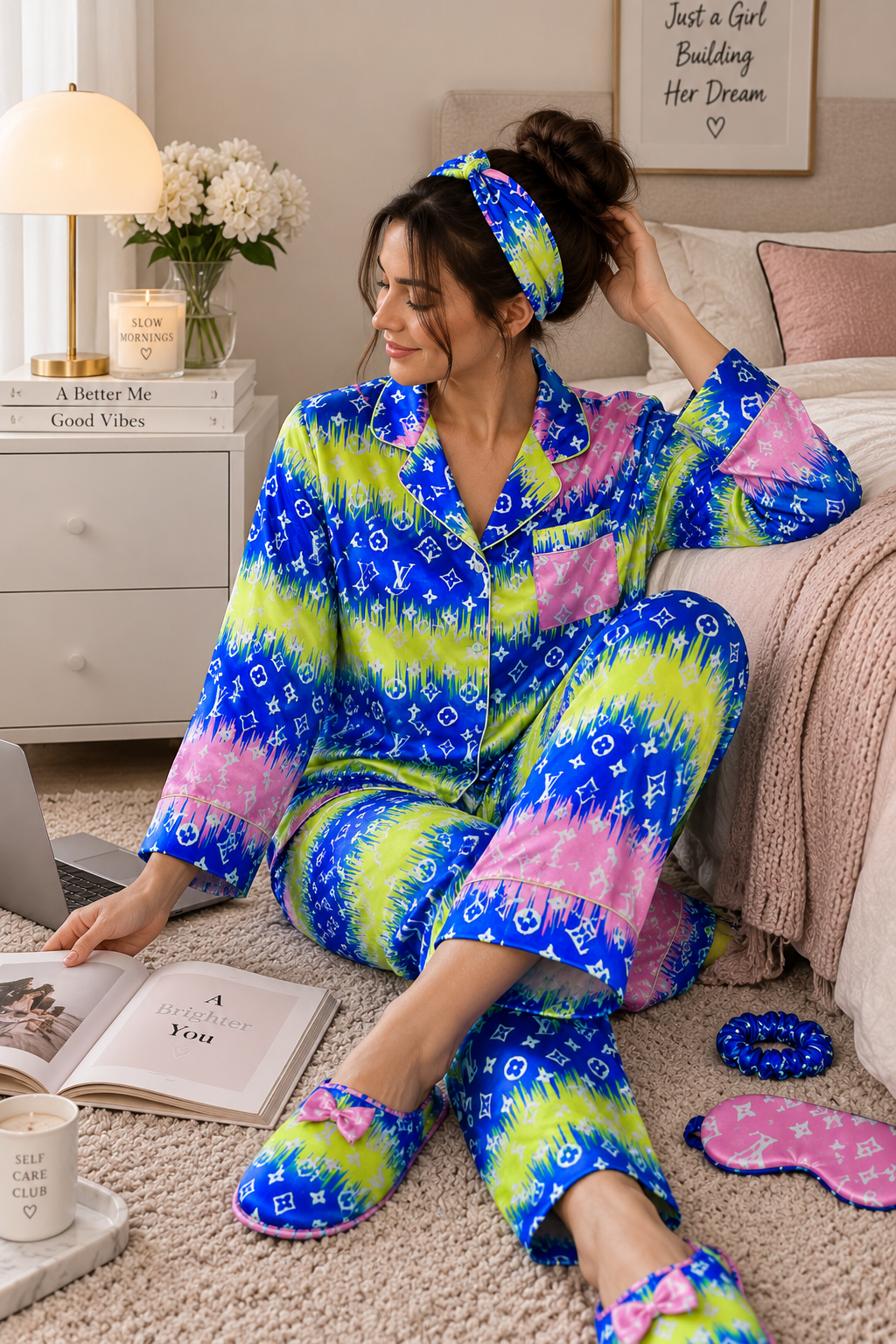 LV Neon Pajama Set