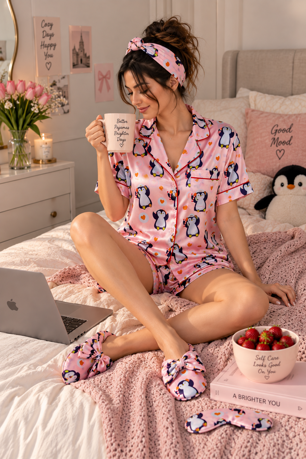 Pinkmas Shorts Set