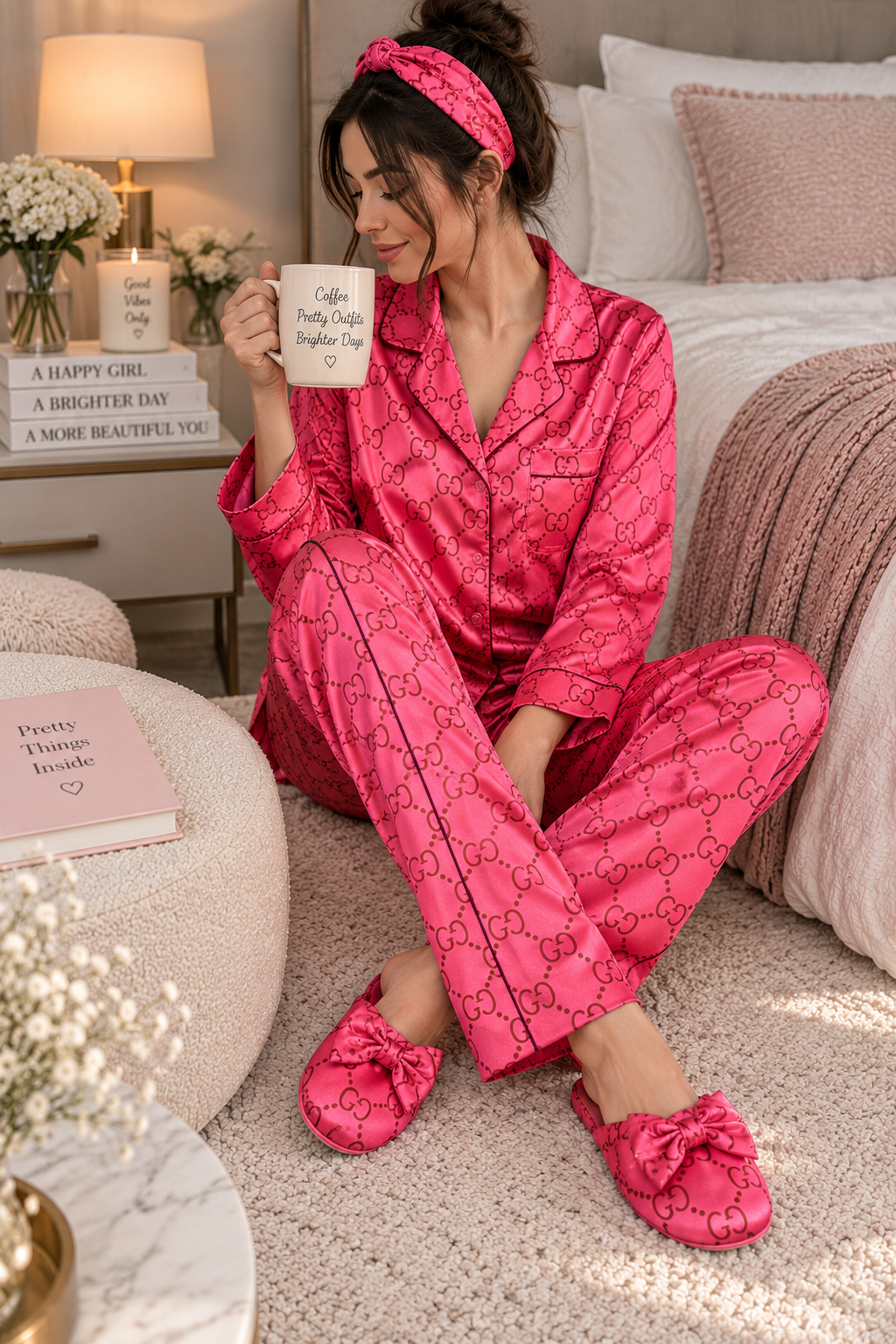 GG Coral Pajama Set